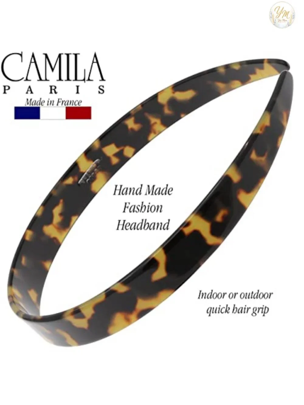 Handmade Cellulose Acetate Headband No Slip Grip Women's Hair Accessory